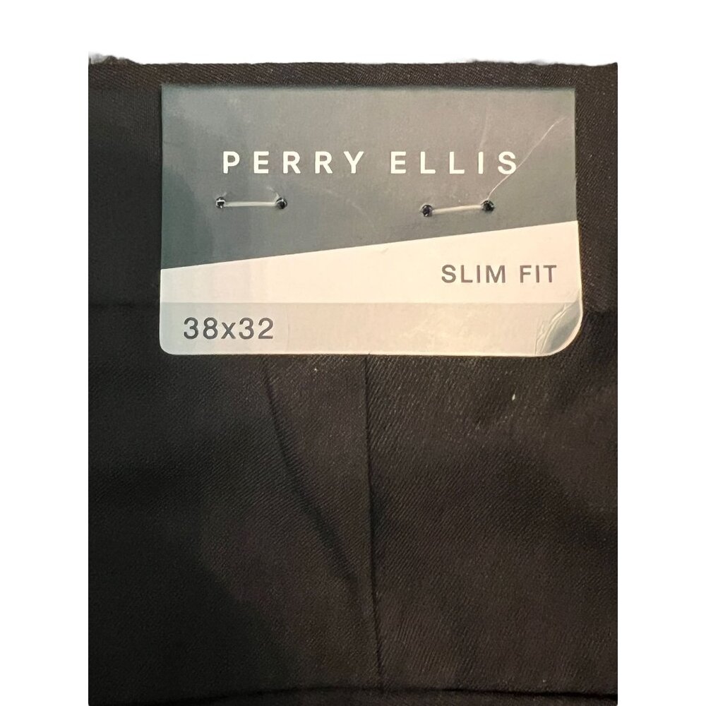 Perry Ellis Black Slim Fit Dress Pants Slim Leg 38 x 32 NWT - Picture 4 of 4